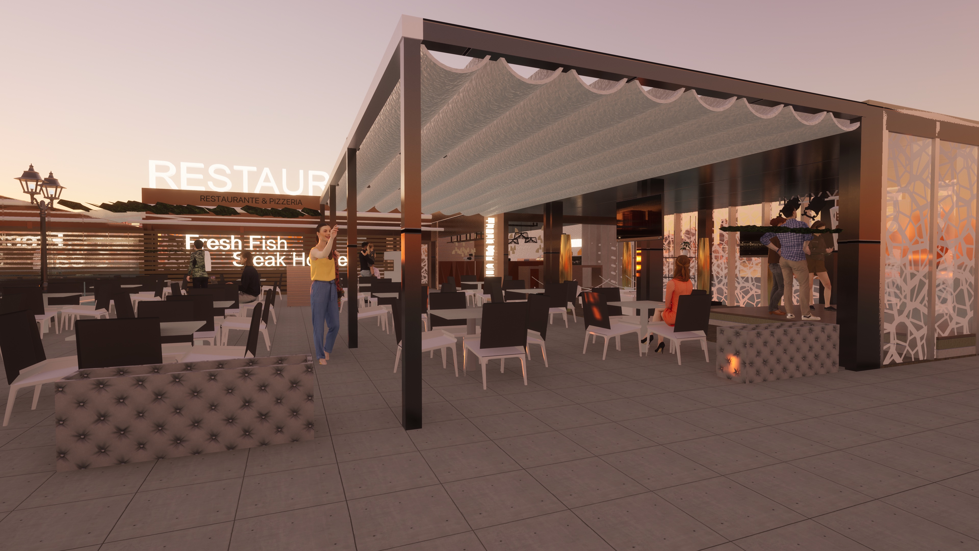 galeria Diseño 3d Restaurante la Piazza Playa del Ingles 2019